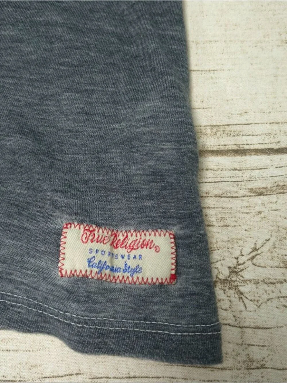 Vintage True Religion Grey T Shirt Made In USA Y2k Size Small
